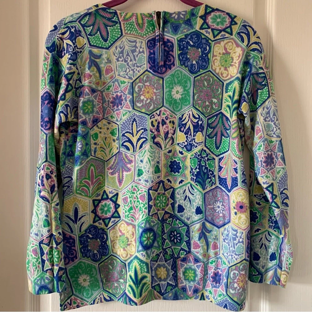 Talbots floral crew neck sweater - Picture 2 of 5